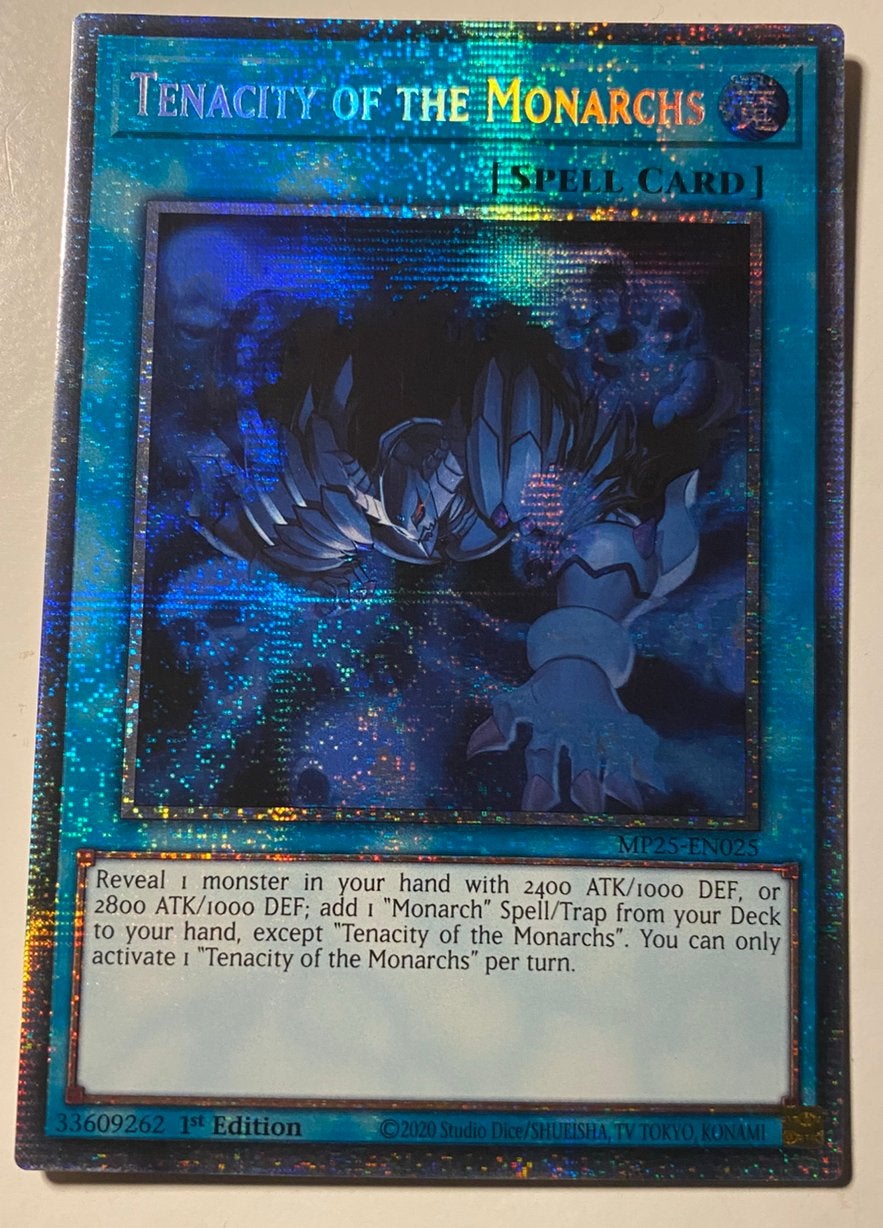 Yu-Gi-Oh! Tenacity of the Monarchs MP25 1st Starlight Rare !, Ophalen of Verzenden, Zo goed als nieuw, Losse kaart, Foil