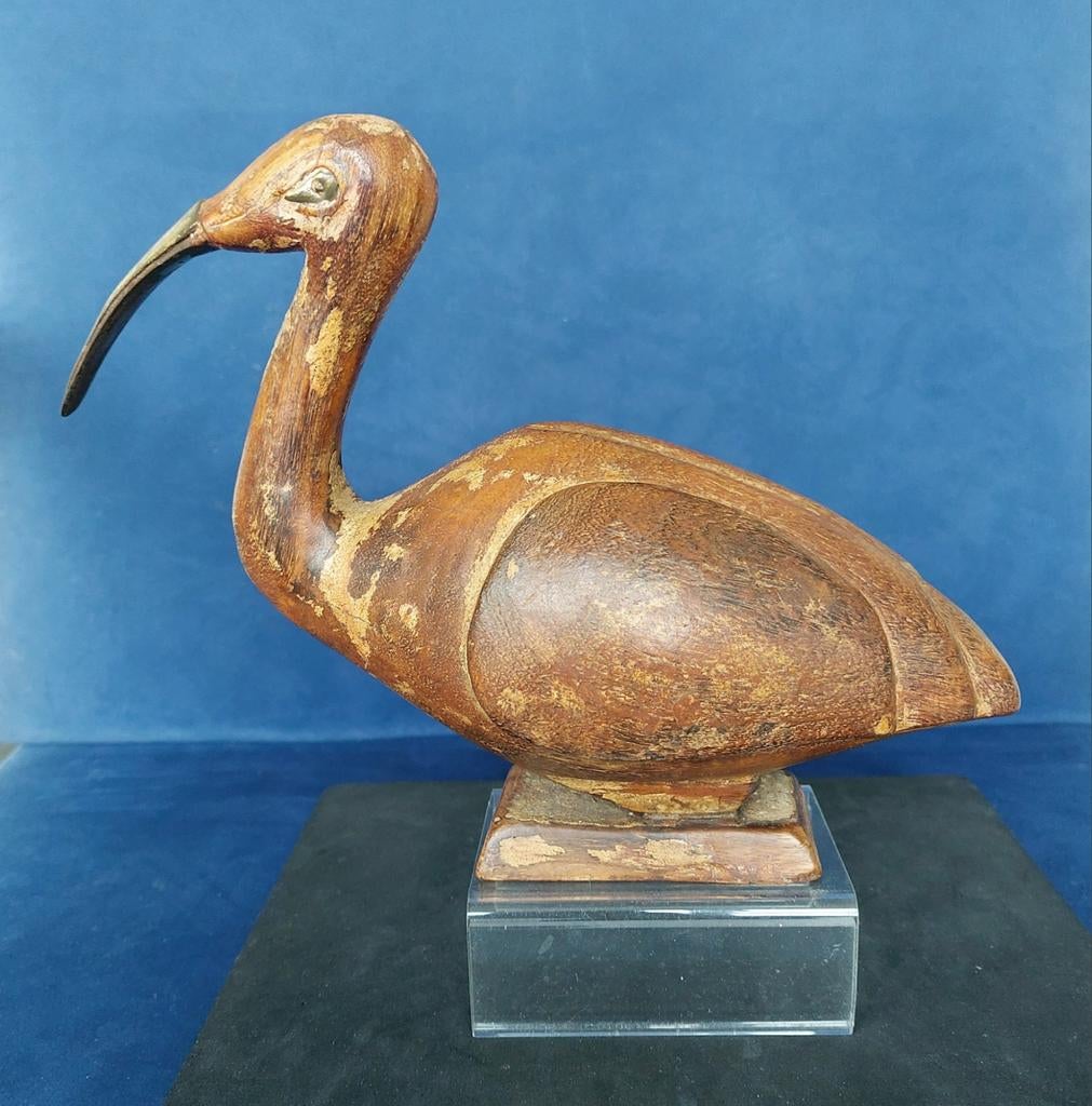 Houten Ibis Egypte, Antiek en Kunst, Verzenden