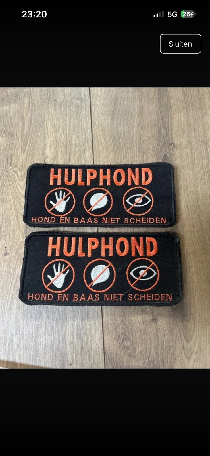 Hulphond labels, Dieren en Toebehoren, Ophalen of Verzenden, Zo goed als nieuw