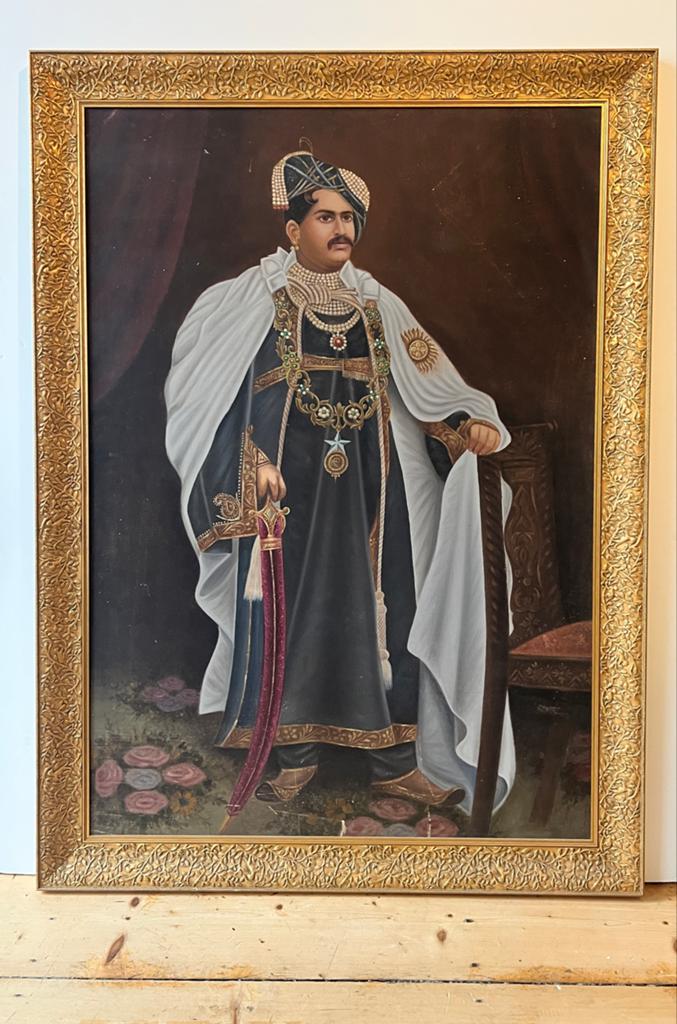 Schilderij Maharadja 1 uit Radjastan, India, Antiek en Kunst, Kunst | Schilderijen | Klassiek, Ophalen