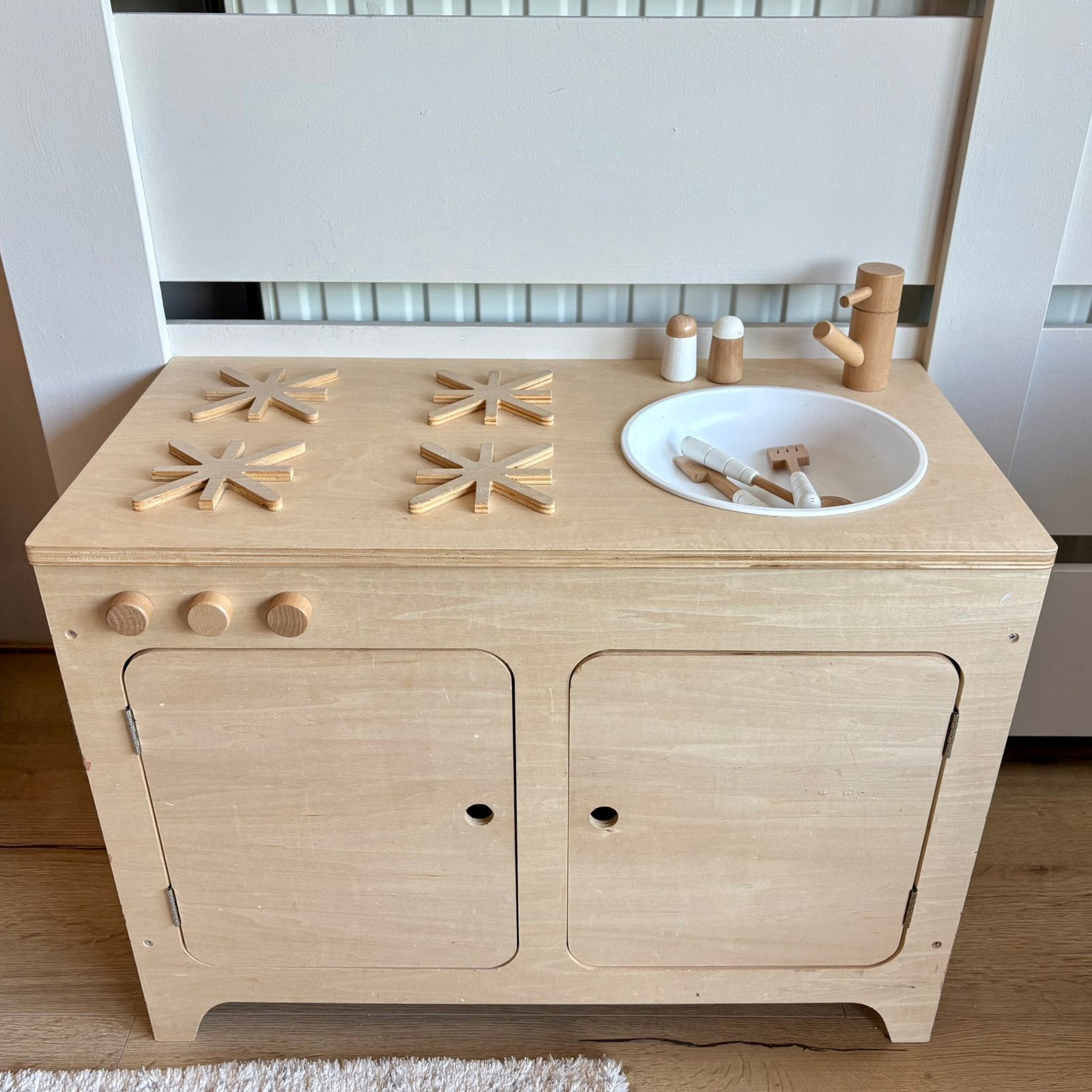 Speelkeuken hout Petite Amelie, Kinderen en Baby's, Speelgoed | Speelkeukens, Ophalen, Zo goed als nieuw