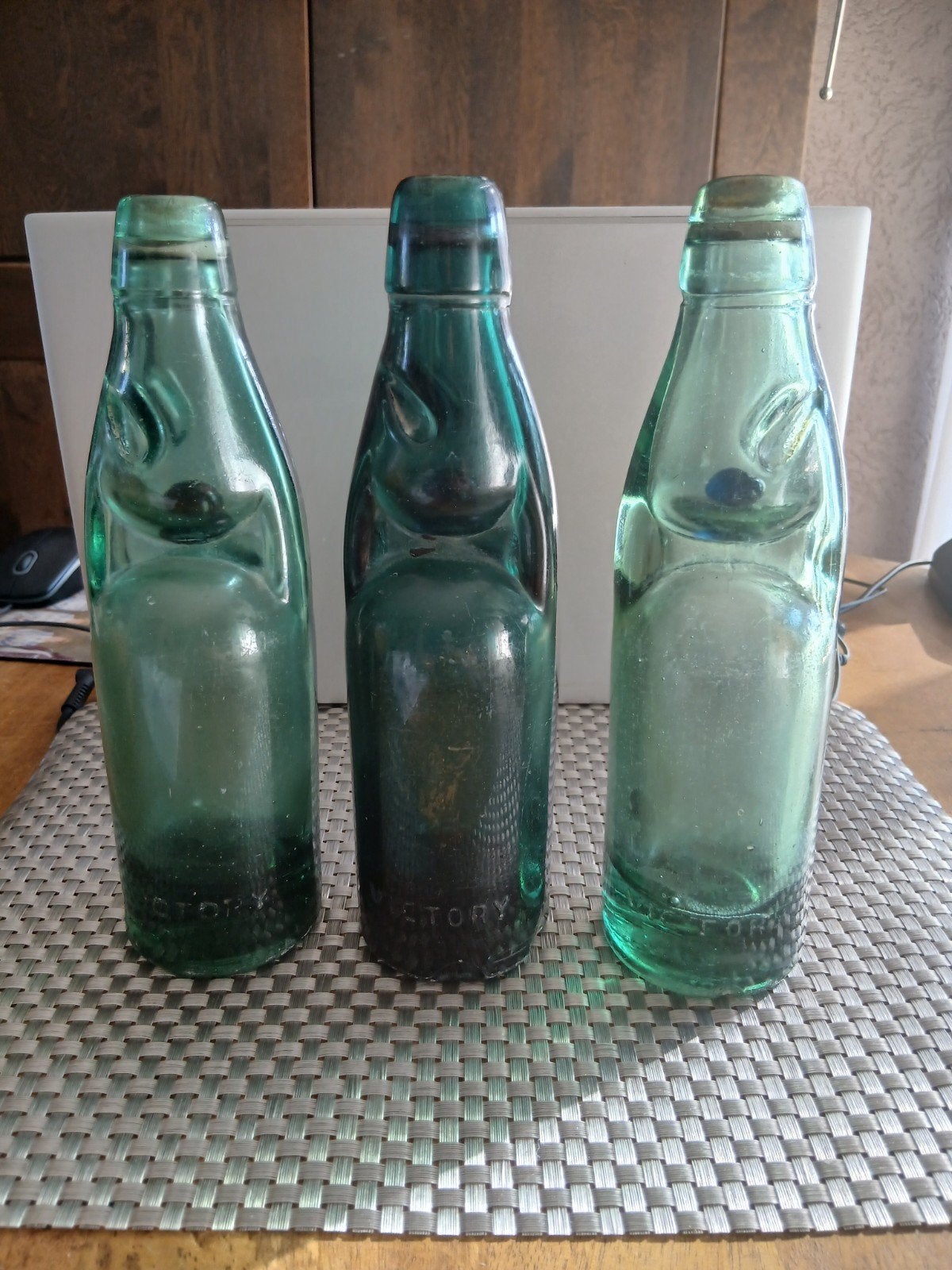 Kogel knikkerflessen victory, Antiek en Kunst, Antiek | Glas en Kristal, Ophalen of Verzenden