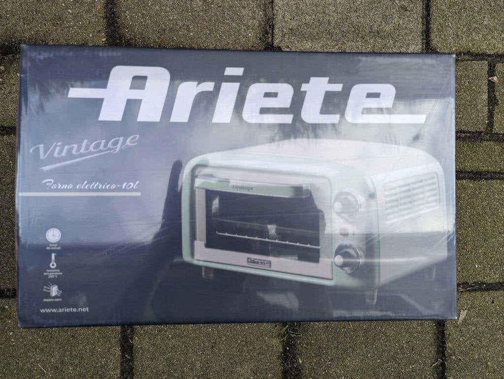 Ariete Vintage Mini-oven 10L groen - Nieuw in doos, Ophalen, Minder dan 45 cm, Overige merken, Minder dan 45 cm