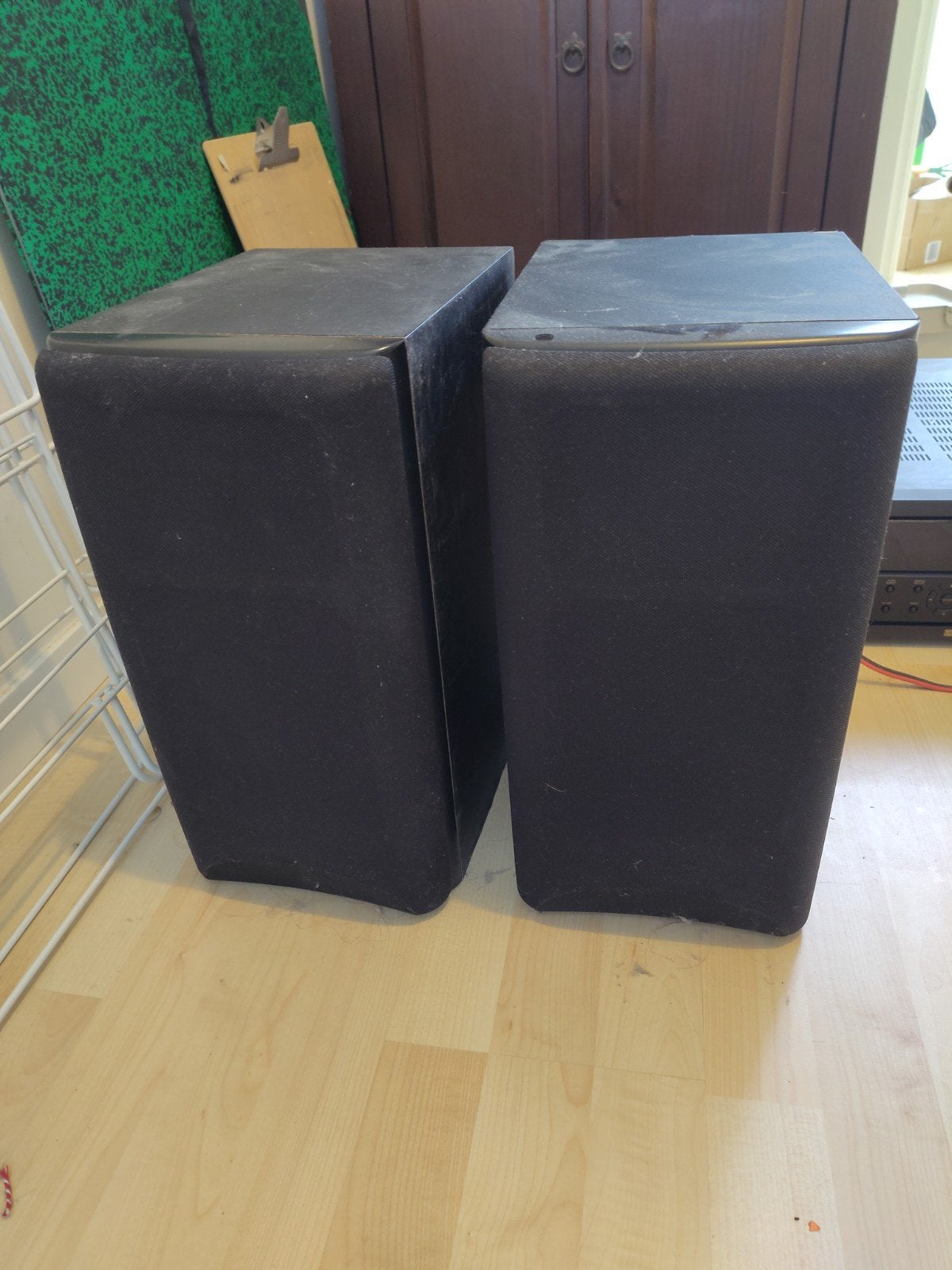 2 boxen van Onkyo 80W, Audio, Tv en Foto, Luidsprekers, Ophalen, Stereo speakers, Gebruikt, Inclusief kabels