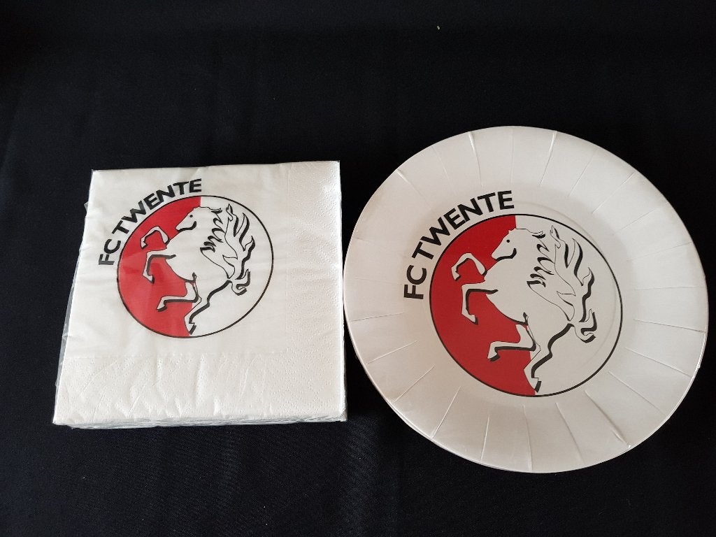 Feestset 40 kartonnen borden 40 servetten FC Twente, Huis en Inrichting, Overige typen, Nieuw, Papier/karton, Ophalen of Verzenden