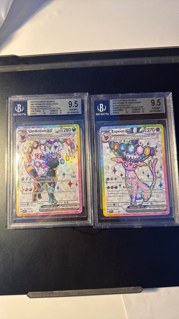 Umbreon ex & espeon ex promo 9.5, Hobby en Vrije tijd, Verzamelkaartspellen | Pokémon, Ophalen of Verzenden, Zo goed als nieuw
