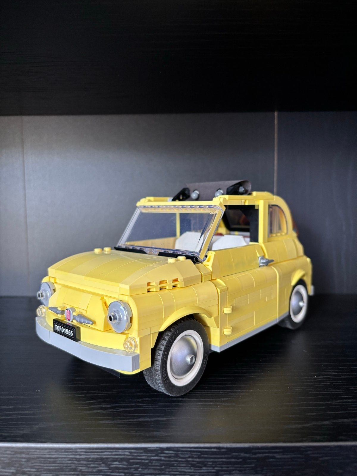 Lego Creator Expert Fiat 500 (Geel), Lego, Ophalen of Verzenden, Zo goed als nieuw, Compleet