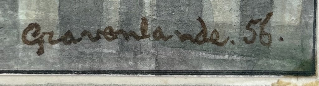 243. Aquarel - "Gravelande", 1856, Ophalen
