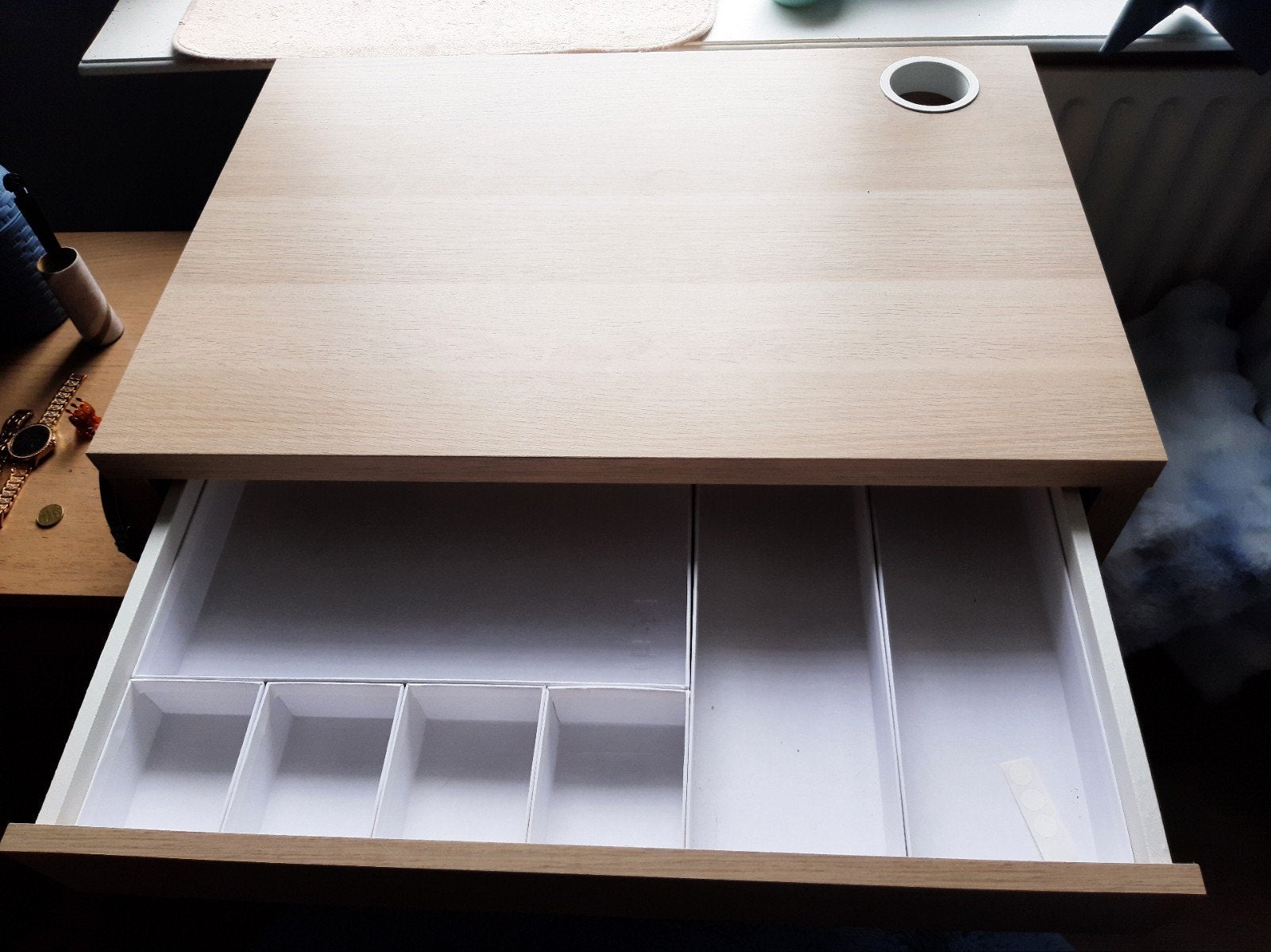 Bureau met lade, Ophalen, Scandinavisch, 50 cm, Bruin