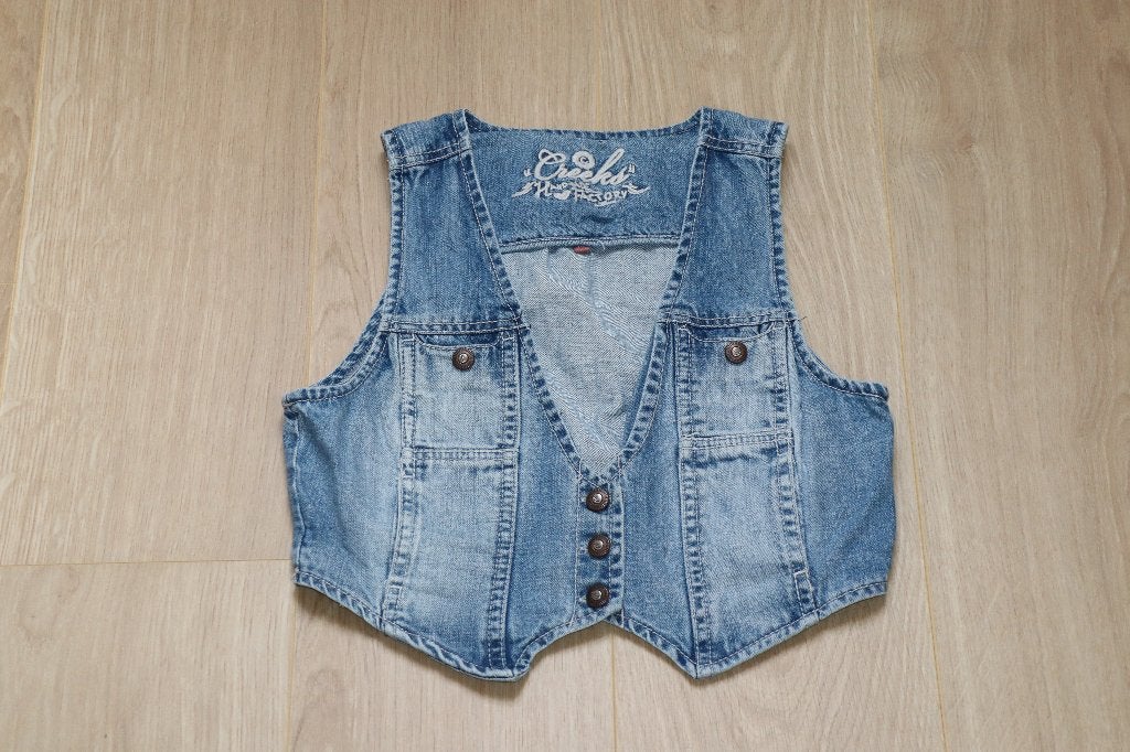 Creeks Hand-made Factory meisjes spijker gilet ZGAN Maat 176, Kinderen en Baby's, Kinderkleding | Maat 176, Ophalen of Verzenden