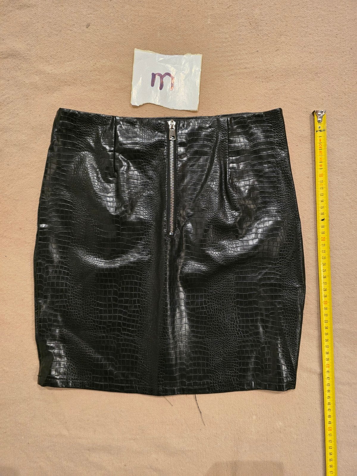 Zwart Krokodillenprint Minirokje met Rits, Maat 38/40 (M), Verzenden, Zwart, Nieuw