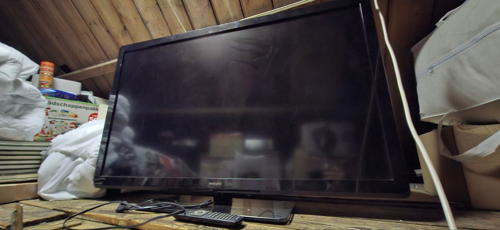 Philips TV met afstandsbediening en kabel, Ophalen, Philips, Gebruikt, 50 Hz