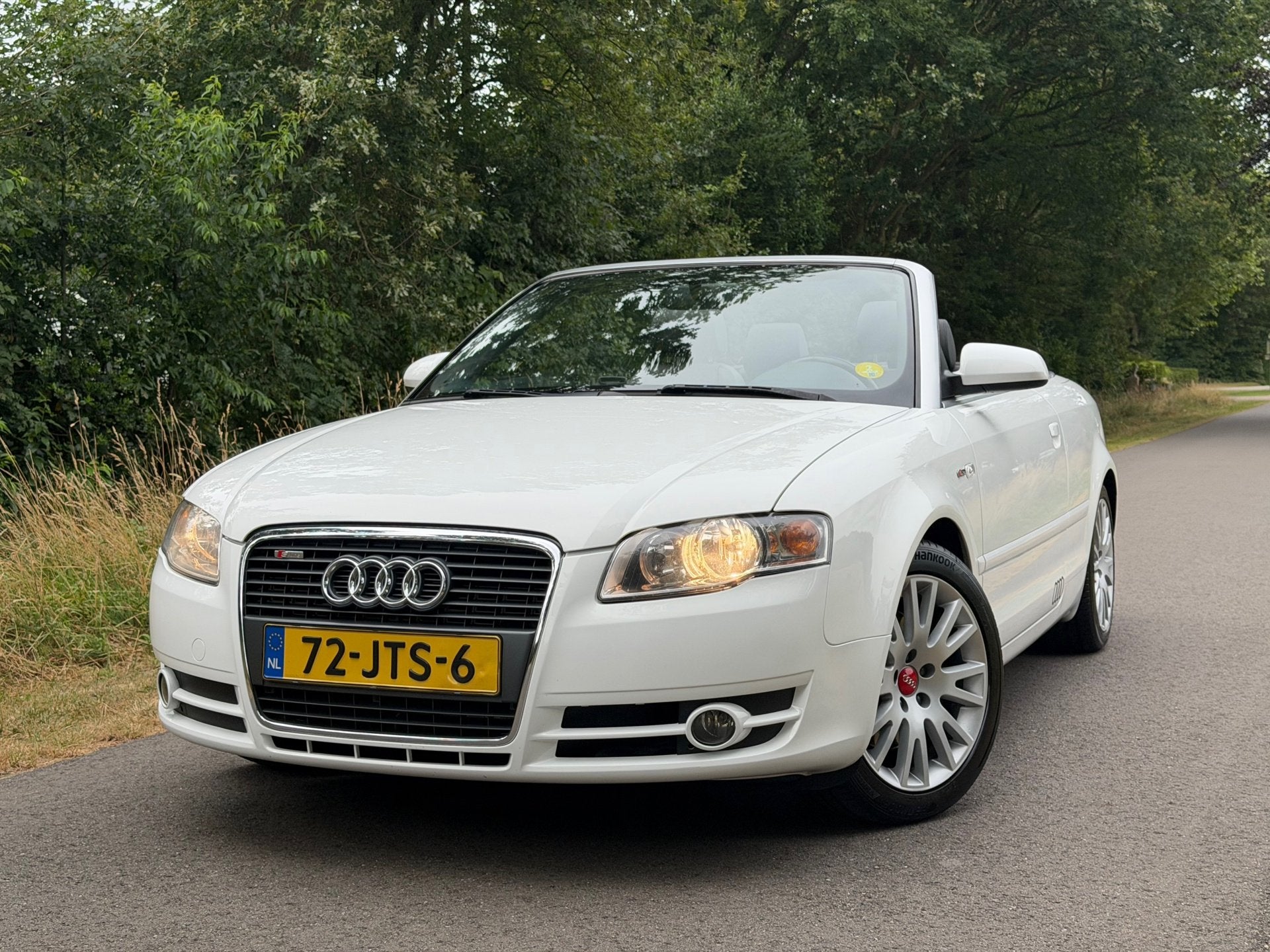 Audi A4 Cabriolet 1.8 Turbo | Half/Leder + Cruise Nu € 4.9, Voorwielaandrijving, Gebruikt, Zwart, 4 cilinders