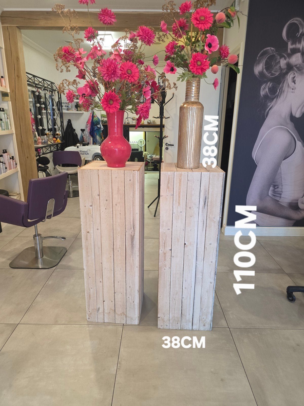 Houten pilaren zonder bloemen, Ophalen