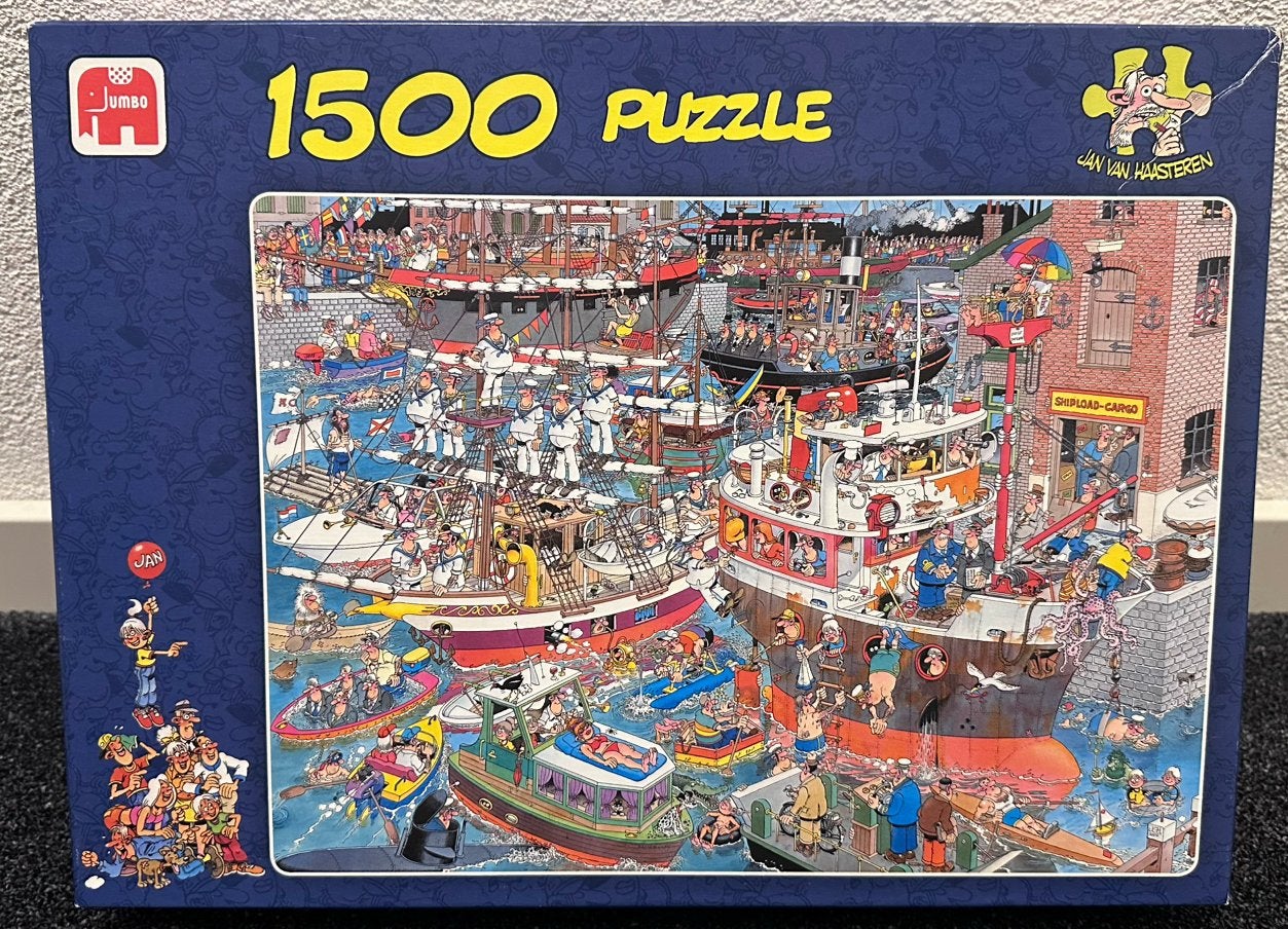 DE HAVEN Jan van Haasteren puzzel 1500 stukjes, Ophalen of Verzenden, 500 t/m 1500 stukjes, Zo goed als nieuw, Legpuzzel