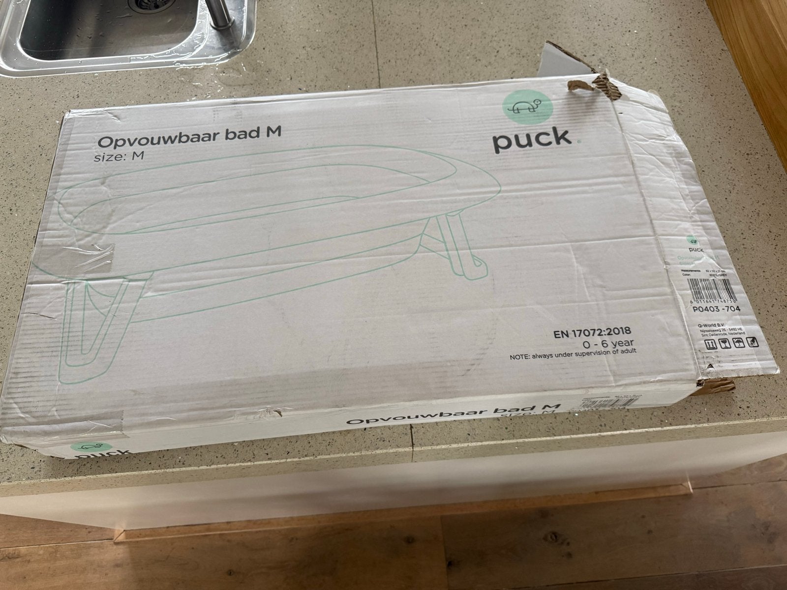 Puck opvouwbaar babybadje M - Zo goed als nieuw, Ophalen, Zo goed als nieuw, Badje, Overige merken