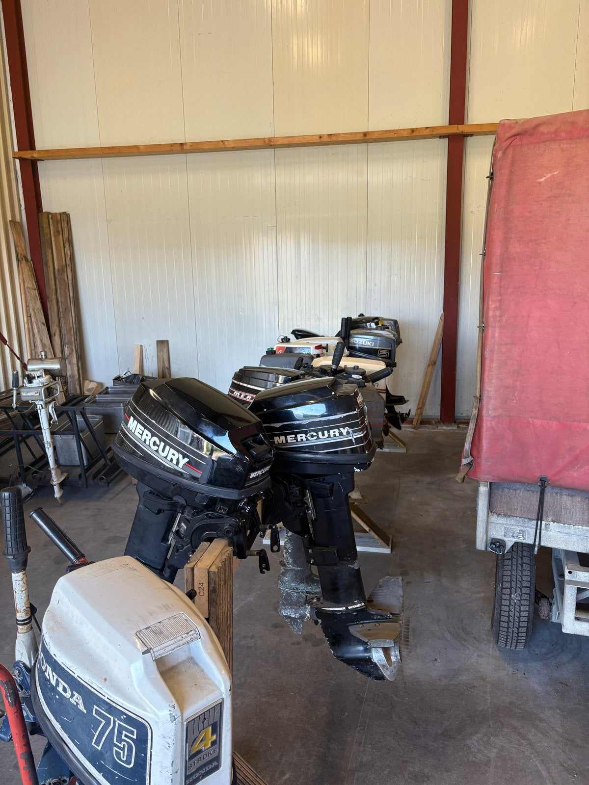 19x Diverse buitenboordmotoren te koop mercury,Honda, Yamaha, Ophalen, Gebruikt, Minder dan 5 pk, Buitenboordmotor
