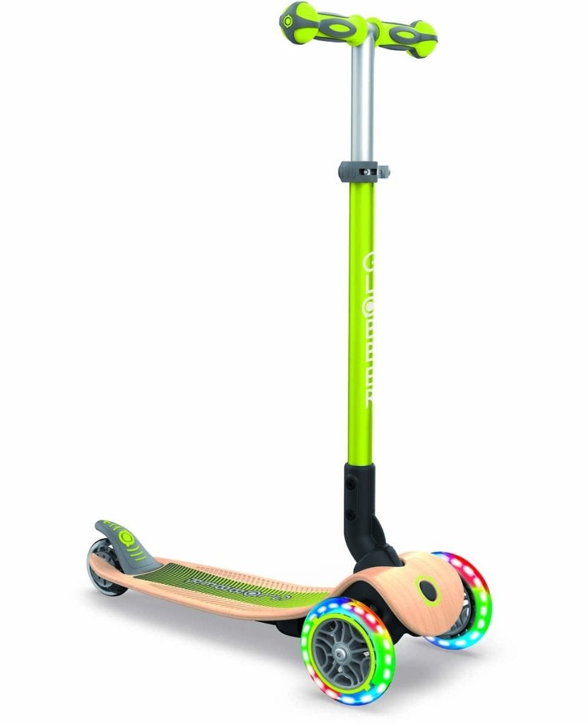 Globber – kinderstep – Primo Lights – hout – groene kleur, Ophalen of Verzenden, Nieuw, Overige typen