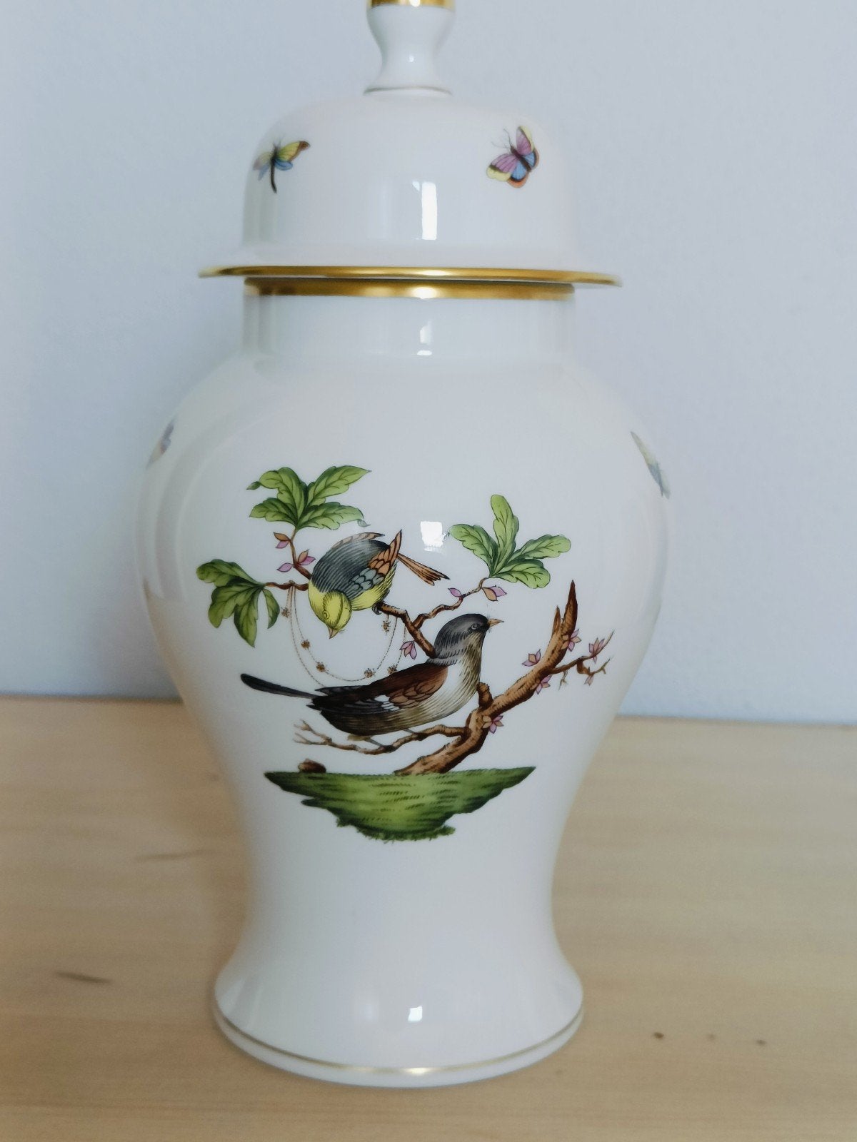 Herend porseleinen pot met deksel, 26 cm hoog, puntgaaf, Ophalen