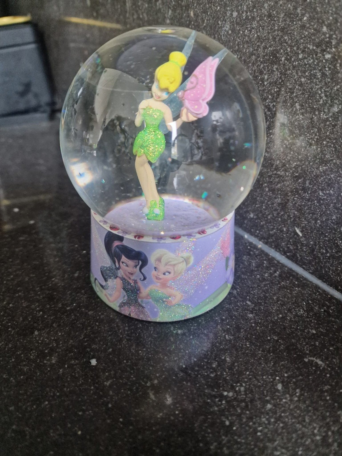 Tinkerbell Sneeuwbol met Glitter, Ophalen of Verzenden, Gebruikt