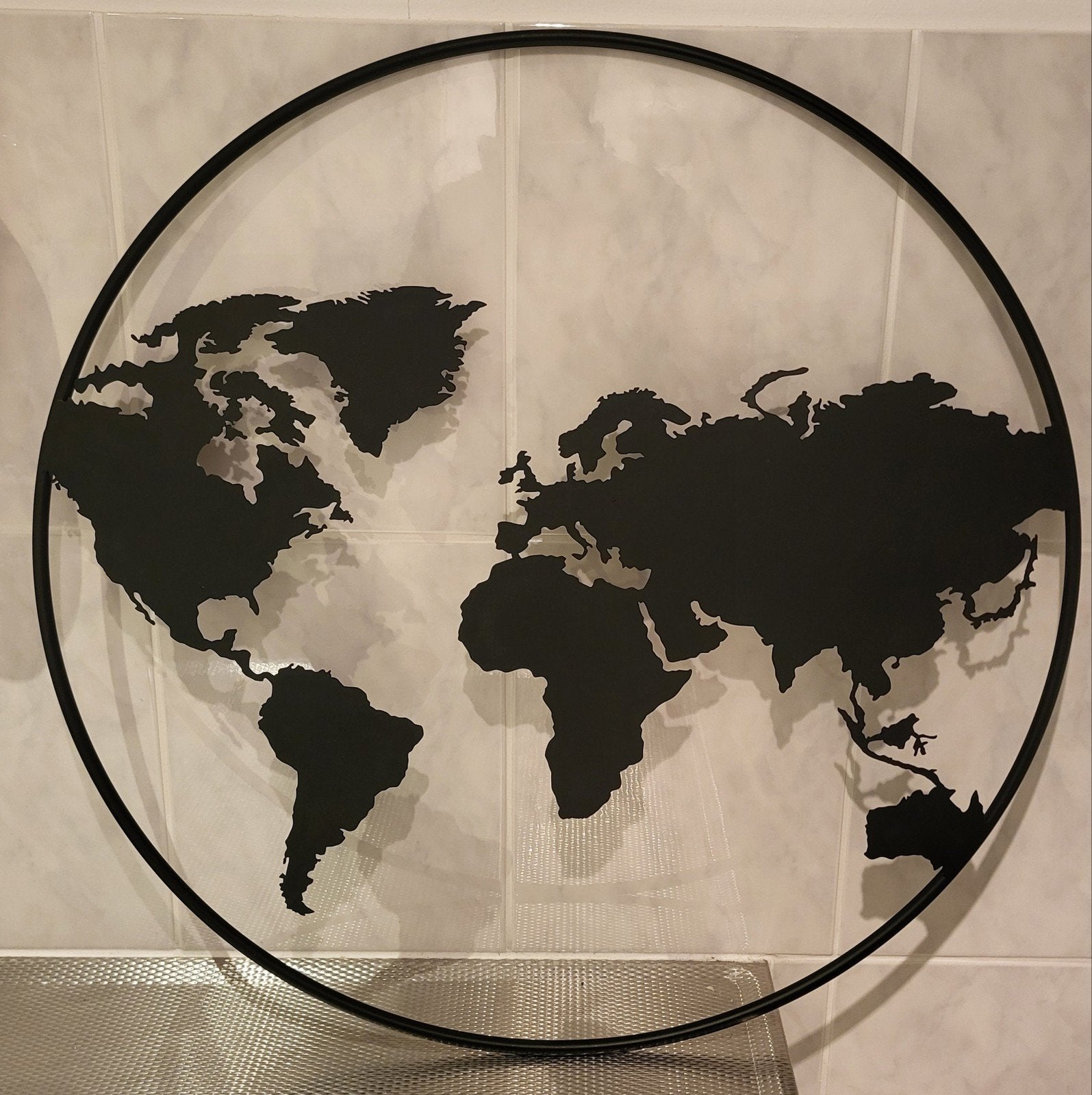 Wanddecoratie Aarde, Ophalen, Metaal, 68 cm, Klassiek