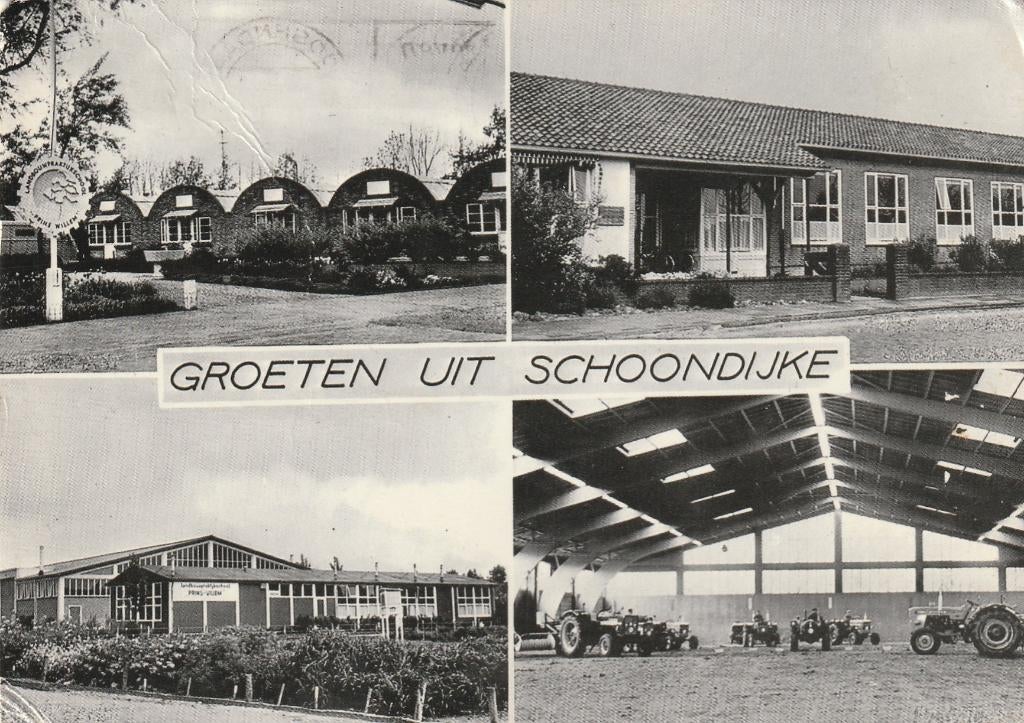 Schoondijke, Groeten uit. Gemeente Sluis, Verzenden, Gelopen, Zeeland