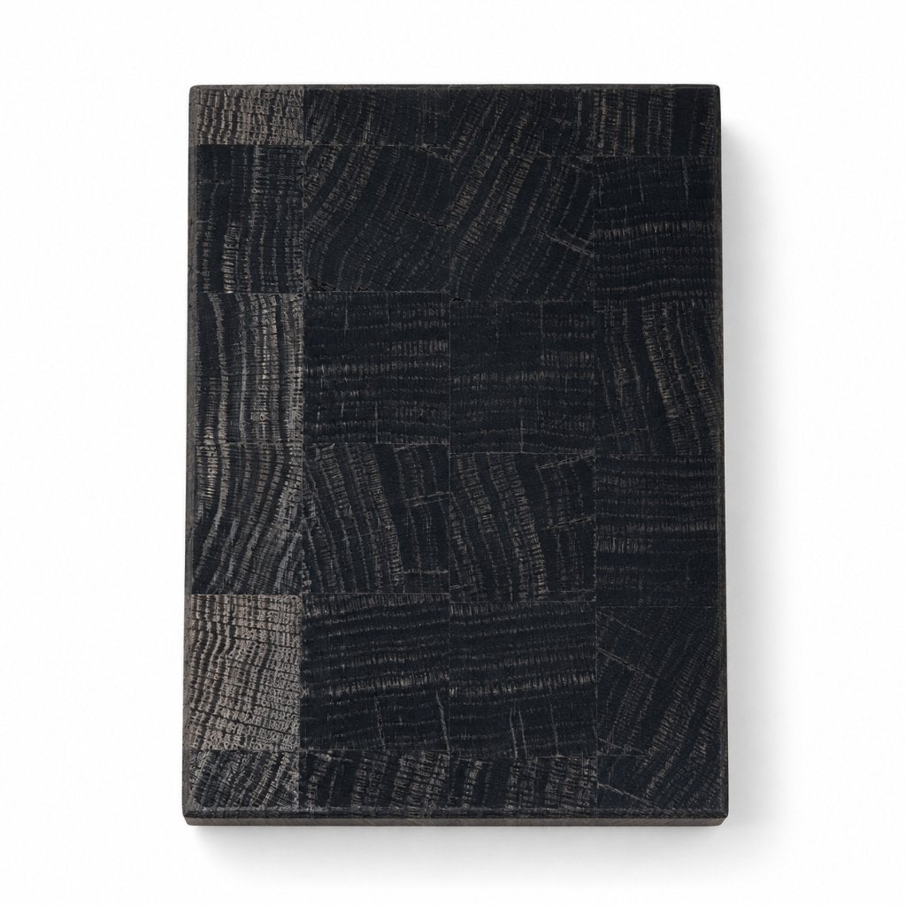 Handgemaakt Donker Kopshout Hakblok – 20  14  4 cm, Snij-/serveerplank, Nieuw, Ophalen of Verzenden, Zwart
