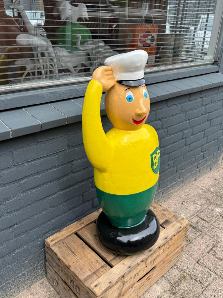 Grote BP Olie Man Beeld - Vintage Reclamefiguur, Ophalen, Kunststof, 50 - 100 cm, Beeld