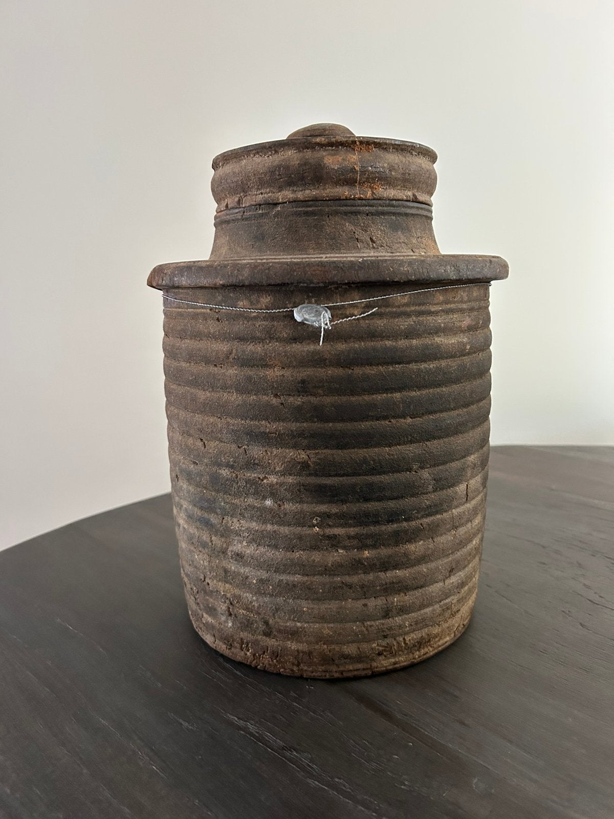 Houten Hoffz kruik XL 35cm hoog en 25cm diameter, Ophalen of Verzenden, Zo goed als nieuw