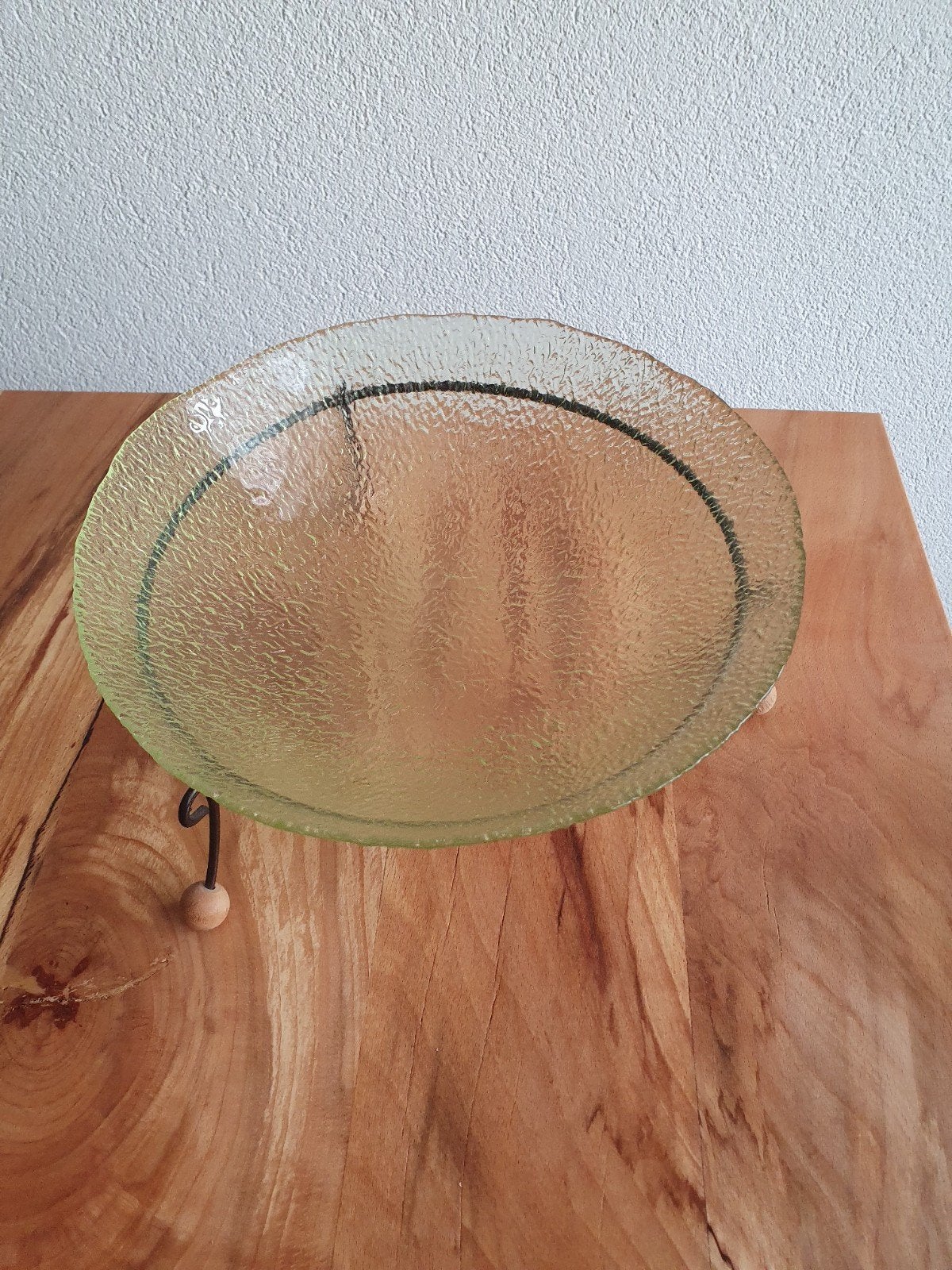 Glazen schaal op standaard, Ophalen, Rond, Glas