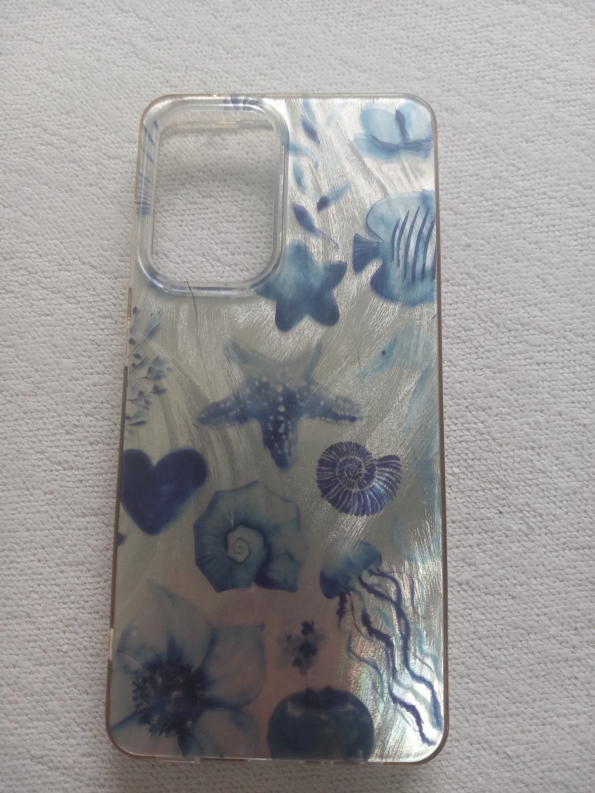 Telefoonhoesje Samsung A52 met schelpjes en zeedieren, Ophalen of Verzenden, Gebruikt, Overige modellen, Hoesje of Tasje