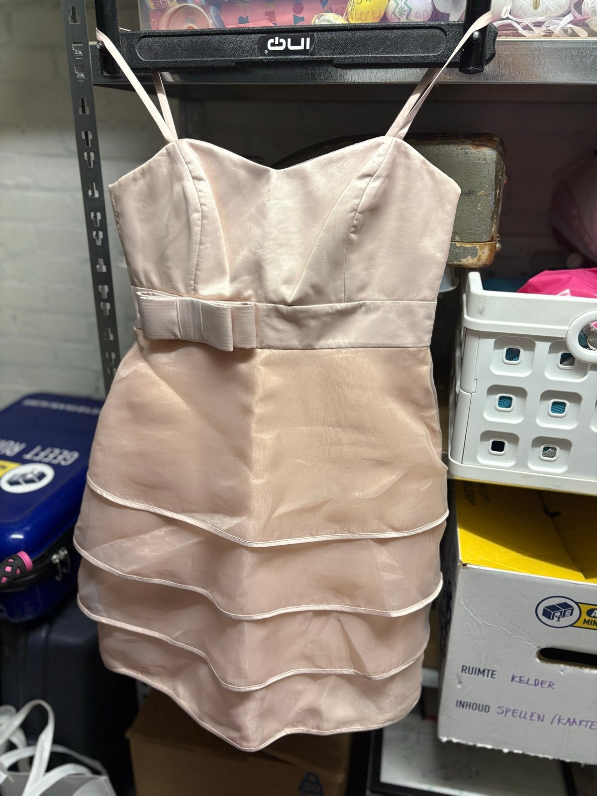 Addy van den Krommenacker cocktailjurk maat 38, Maat 38/40 (M), Beige, Ophalen of Verzenden, Zo goed als nieuw