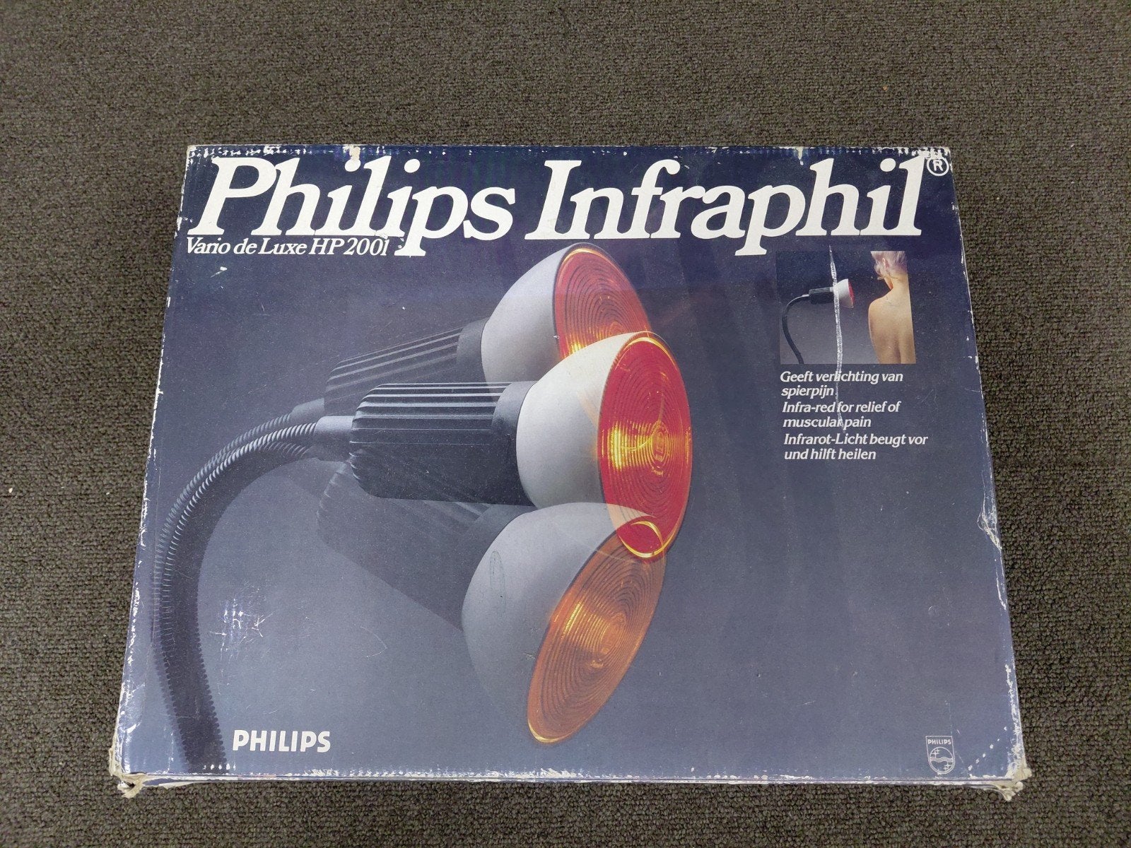 Philips infraphil vario de luxe HP2001 rode lamp, Ophalen of Verzenden, Zo goed als nieuw