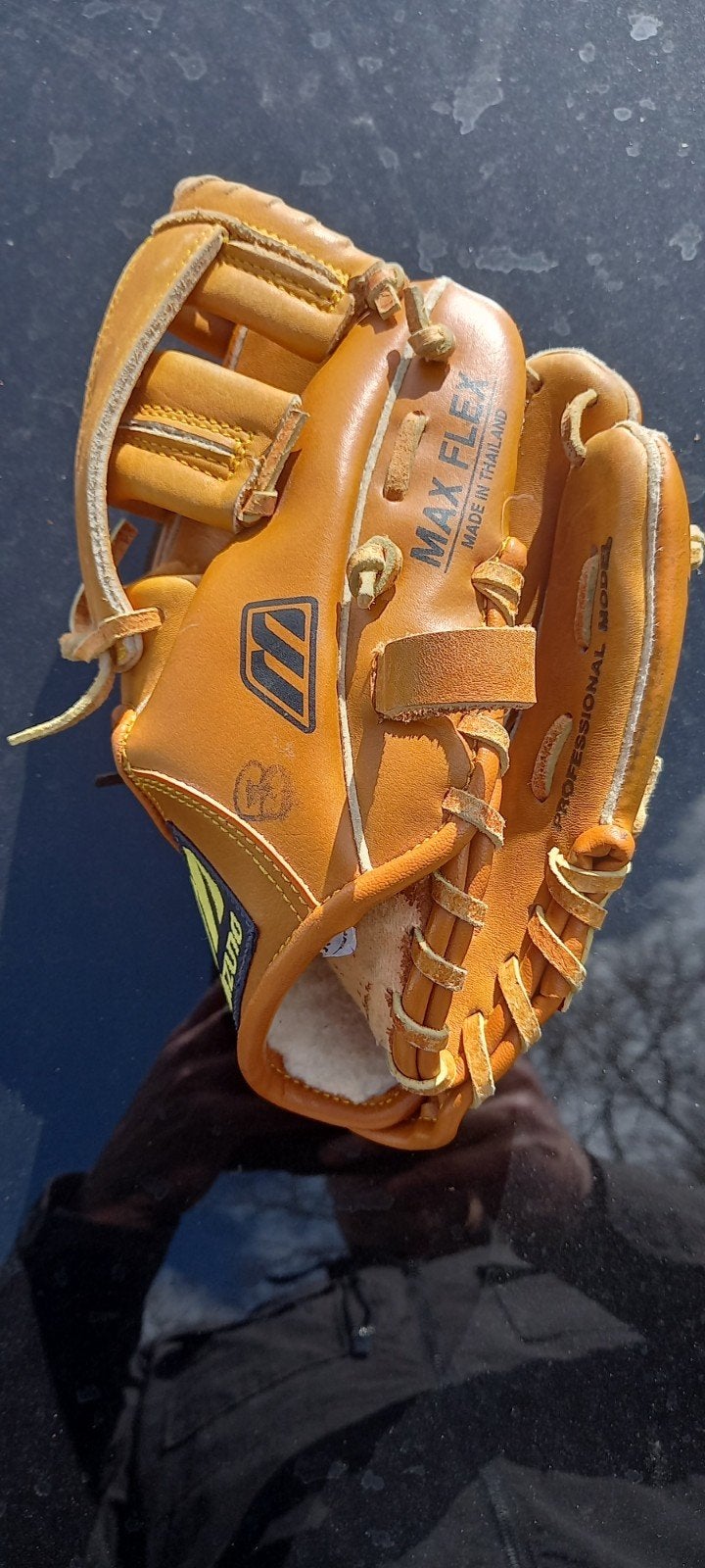 Mizuno Max Flex Honkbalhandschoen 9 inch, Sport en Fitness, Honkbal en Softbal, Ophalen of Verzenden, Gebruikt