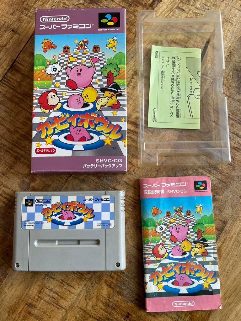 Kirby’s Dream Course / Kirby Bowl SNES Famicom SFC CIB NTSC, 1 speler, Ophalen of Verzenden, Zo goed als nieuw, Platform