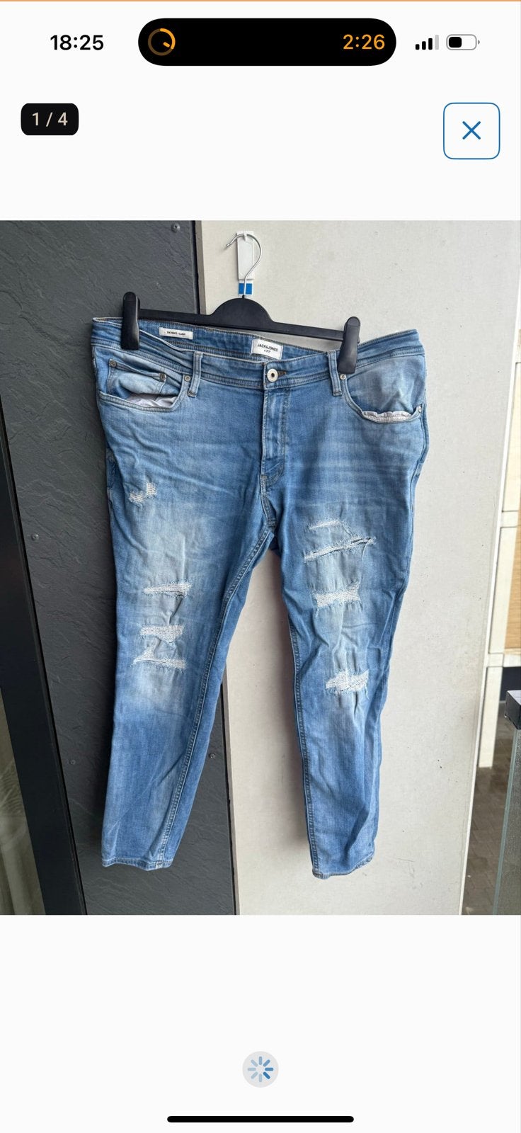Jack & Jones Skinny Liam Jeans W40 L30, Ophalen of Verzenden, Gedragen, Blauw, W40 - W42 (confectie 56/58)