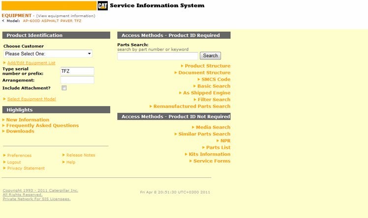 Caterpillar SIS 2022 CAT SIS 2022 Service Inforation System, Verzenden