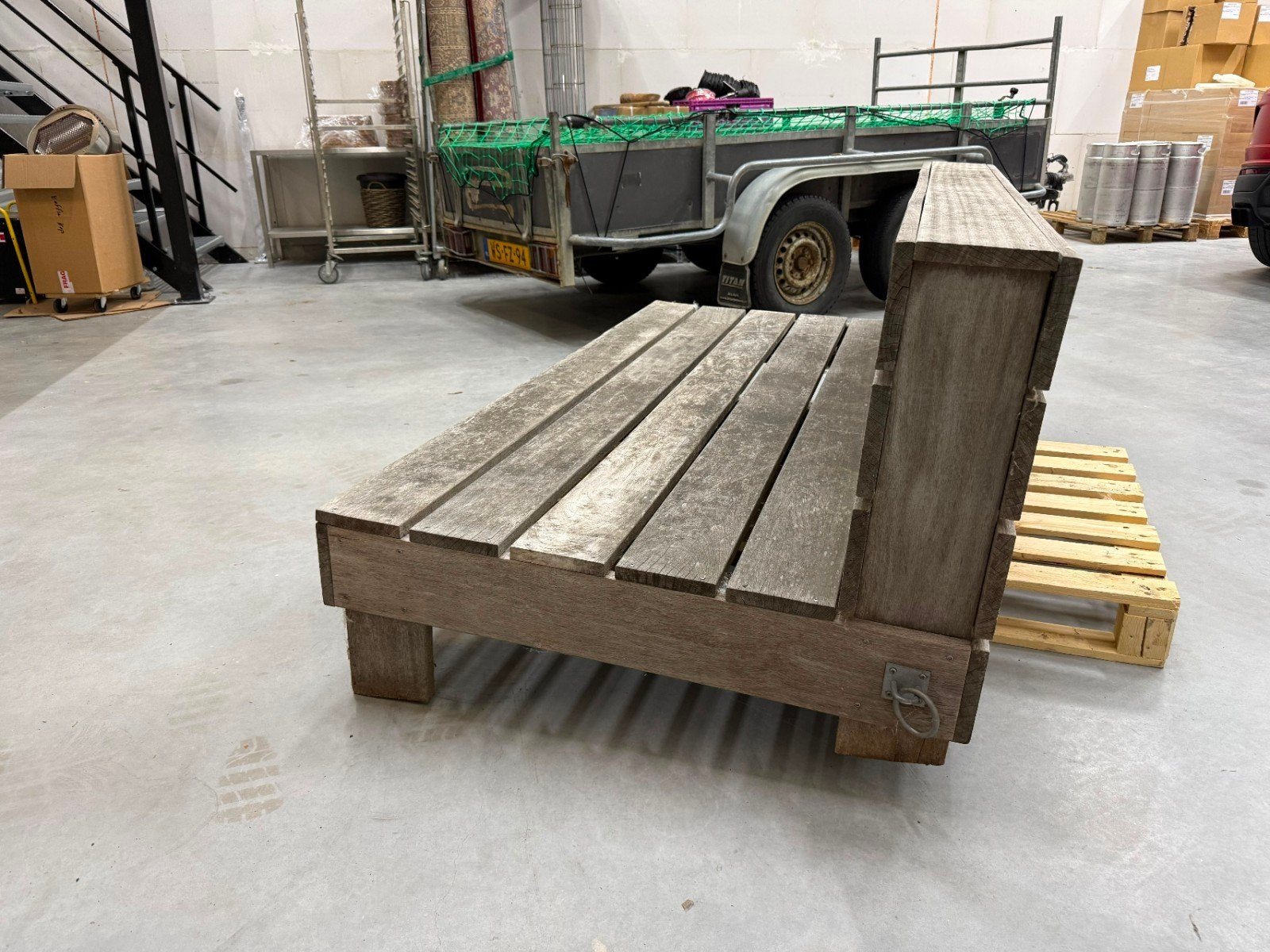 Lounge banken met kussens en afdekhoezen, Tuin en Terras, Palen, Balken en Planken, Ophalen, Gebruikt, 250 cm of meer, Planken