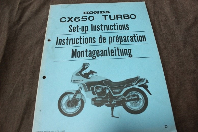 Honda CX650 Turbo 1982 motorcycle set up manual, Ophalen of Verzenden, Honda