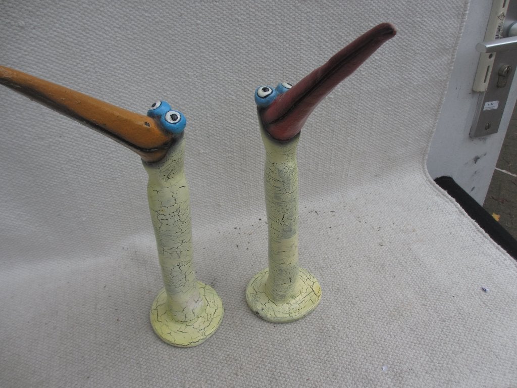 Twee vogel beeldjes van Kunstenkadootjes, Ophalen of Verzenden, Zo goed als nieuw, Dier