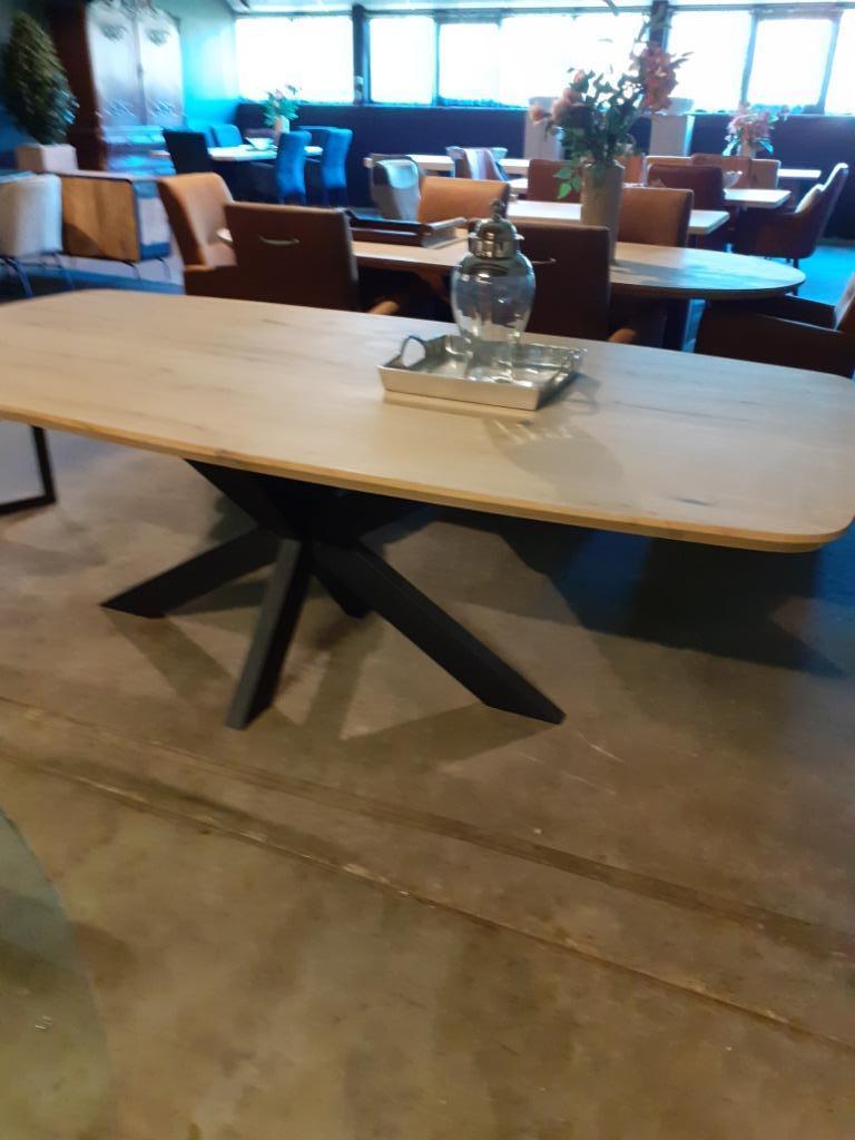 Deens ovale tafel massief eiken 220x110,NIEUW., Ophalen, Vijf personen of meer, Eikenhout, Ovaal