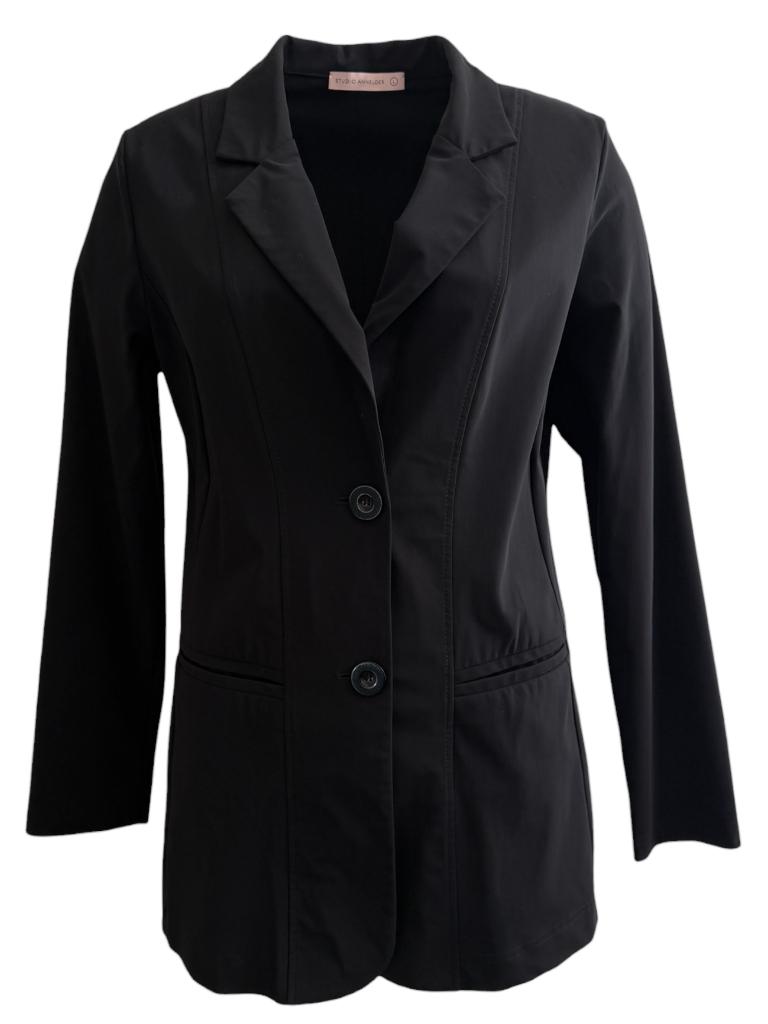 Studio Anneloes blazer L (Jody Midi), Kleding | Dames, Jasjes, Kostuums en Pakken, Zo goed als nieuw, Zwart, Ophalen of Verzenden
