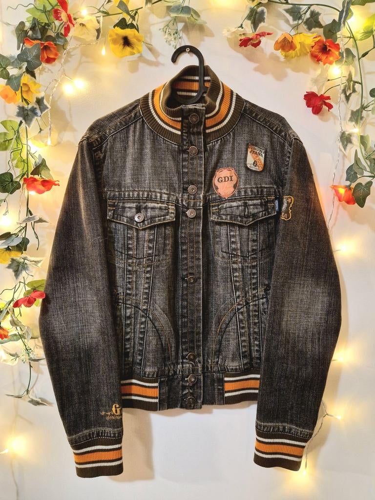 Gave vintage Garcia jeans Y2K streetwear denim spijkerjas, Ophalen of Verzenden, Zo goed als nieuw, Maat 42/44 (L)