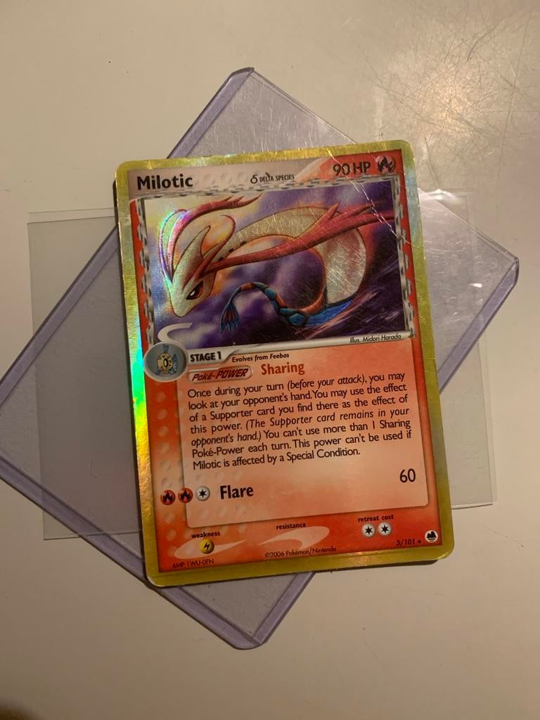 Milotic Holo 2006 - EX Crystal Guardians 5/101, Ophalen of Verzenden, Gebruikt, Losse kaart, Foil