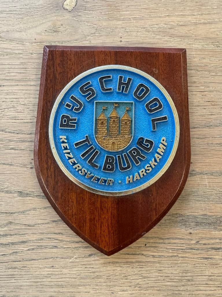 Tilburgse R.K. Rijschool Wapen Schild, Antiek en Kunst, Ophalen of Verzenden