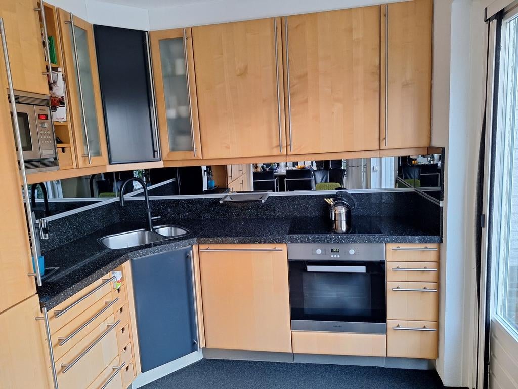 Eggersmann keuken met massief houten esdoorn fronten, Huis en Inrichting, Keuken | Complete keukens, Ophalen, Gebruikt, Composiet