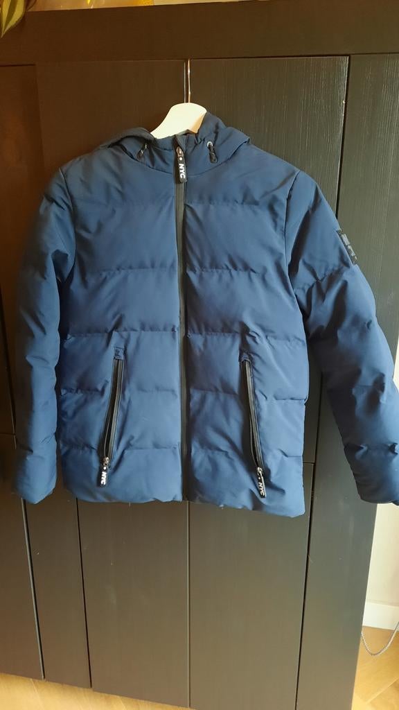 Blauwe winterjas maat 152, Ophalen of Verzenden, Zo goed als nieuw, Jongen, Jas
