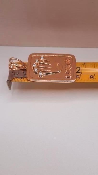 gouden Rolex hanger 14kt, Www.bredajuwelier.nl, Nieuw, Ophalen of Verzenden, Kruis of Symbool