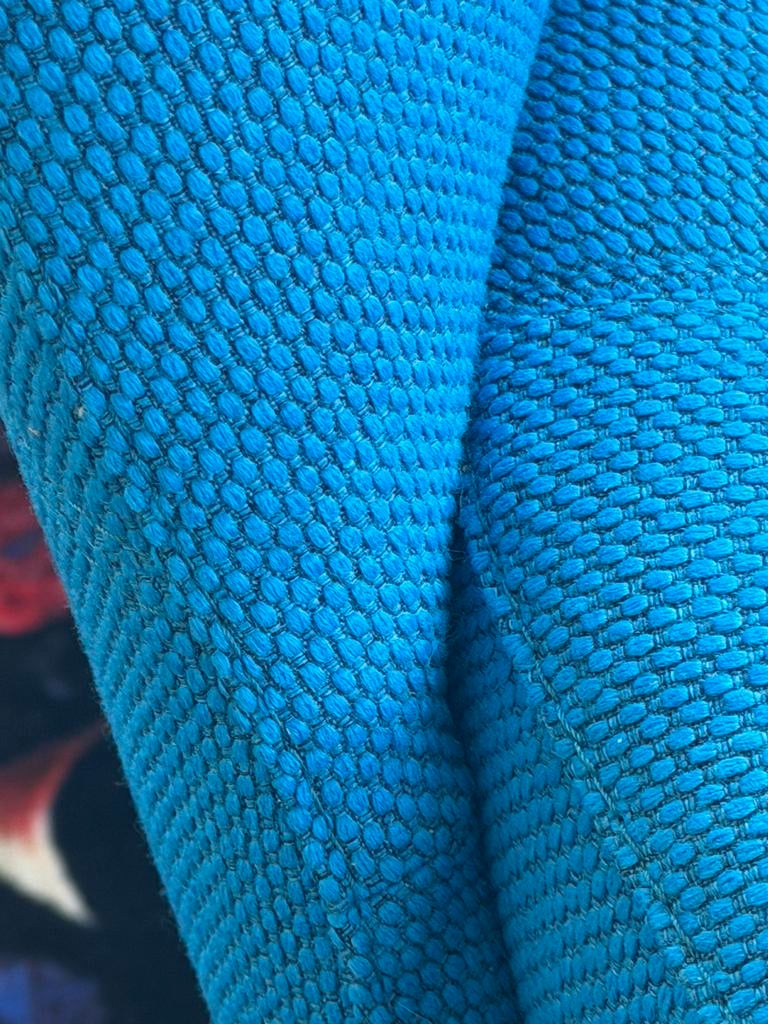 Leolux Hilco draai/ loungefauteuil met poef blauw NIEUW, Ophalen, Nieuw, 75 tot 100 cm, Stof