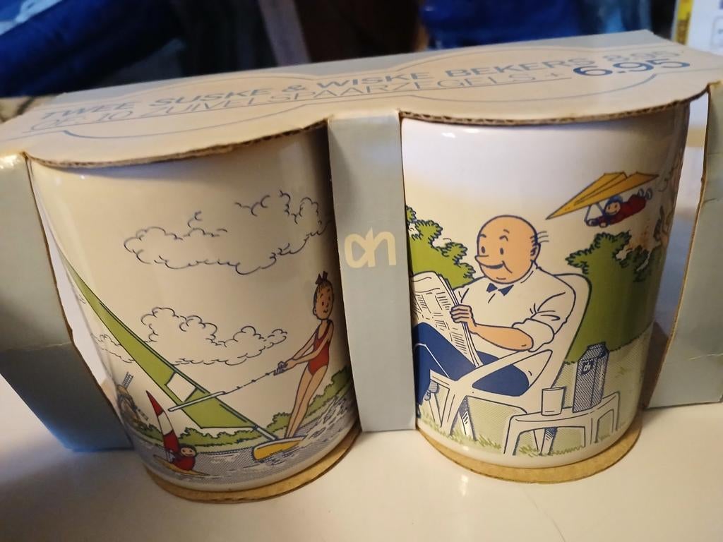 Suske en wiske mokken, Ophalen, Zo goed als nieuw, Bierglas